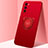 Custodia Silicone Ultra Sottile Morbida Cover con Magnetico Anello Supporto N02 per Samsung Galaxy Note 20 5G Rosso