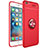 Custodia Silicone Ultra Sottile Morbida Cover con Magnetico Anello Supporto per Apple iPhone 6S Plus Rosso