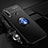 Custodia Silicone Ultra Sottile Morbida Cover con Magnetico Anello Supporto per Huawei Enjoy 10 Plus Blu e Nero