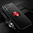 Custodia Silicone Ultra Sottile Morbida Cover con Magnetico Anello Supporto per Huawei Enjoy 10 Rosso e Nero