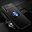 Custodia Silicone Ultra Sottile Morbida Cover con Magnetico Anello Supporto per Huawei Enjoy 10S Blu e Nero
