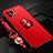 Custodia Silicone Ultra Sottile Morbida Cover con Magnetico Anello Supporto per Huawei Enjoy 20 5G Rosso