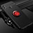 Custodia Silicone Ultra Sottile Morbida Cover con Magnetico Anello Supporto per Huawei Honor 10 Lite Rosso e Nero