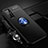 Custodia Silicone Ultra Sottile Morbida Cover con Magnetico Anello Supporto per Huawei Honor 30 Blu e Nero