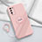 Custodia Silicone Ultra Sottile Morbida Cover con Magnetico Anello Supporto per Huawei Honor 30 Lite 5G Rosa