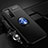 Custodia Silicone Ultra Sottile Morbida Cover con Magnetico Anello Supporto per Huawei Honor 30 Pro Blu e Nero