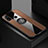 Custodia Silicone Ultra Sottile Morbida Cover con Magnetico Anello Supporto per Huawei Honor Play4T Marrone