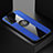 Custodia Silicone Ultra Sottile Morbida Cover con Magnetico Anello Supporto per Huawei Honor Play4T Pro Blu