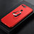 Custodia Silicone Ultra Sottile Morbida Cover con Magnetico Anello Supporto per Huawei Honor V20 Rosso