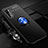 Custodia Silicone Ultra Sottile Morbida Cover con Magnetico Anello Supporto per Huawei Honor V30 5G Blu e Nero
