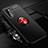 Custodia Silicone Ultra Sottile Morbida Cover con Magnetico Anello Supporto per Huawei Honor V30 Pro 5G Rosso e Nero