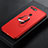 Custodia Silicone Ultra Sottile Morbida Cover con Magnetico Anello Supporto per Huawei Honor View 20 Rosso