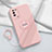 Custodia Silicone Ultra Sottile Morbida Cover con Magnetico Anello Supporto per Huawei Honor X10 5G Rosa