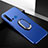 Custodia Silicone Ultra Sottile Morbida Cover con Magnetico Anello Supporto per Huawei Nova 5i Blu
