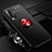 Custodia Silicone Ultra Sottile Morbida Cover con Magnetico Anello Supporto per Huawei Nova 6 Rosso e Nero