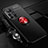 Custodia Silicone Ultra Sottile Morbida Cover con Magnetico Anello Supporto per Huawei Nova 8 Pro 5G Rosso e Nero