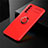 Custodia Silicone Ultra Sottile Morbida Cover con Magnetico Anello Supporto per Huawei P Smart (2021) Rosso