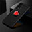 Custodia Silicone Ultra Sottile Morbida Cover con Magnetico Anello Supporto per Huawei P Smart (2021) Rosso e Nero