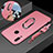 Custodia Silicone Ultra Sottile Morbida Cover con Magnetico Anello Supporto per Huawei P Smart+ Plus Rosa