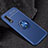 Custodia Silicone Ultra Sottile Morbida Cover con Magnetico Anello Supporto per Huawei P30 Blu