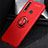 Custodia Silicone Ultra Sottile Morbida Cover con Magnetico Anello Supporto per Huawei P30 Lite Rosso