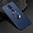 Custodia Silicone Ultra Sottile Morbida Cover con Magnetico Anello Supporto per Nokia 7.1 Plus Blu