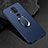 Custodia Silicone Ultra Sottile Morbida Cover con Magnetico Anello Supporto per Nokia X7 Blu