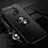 Custodia Silicone Ultra Sottile Morbida Cover con Magnetico Anello Supporto per OnePlus 7T Nero
