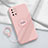 Custodia Silicone Ultra Sottile Morbida Cover con Magnetico Anello Supporto per OnePlus 8T 5G Rosa