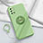 Custodia Silicone Ultra Sottile Morbida Cover con Magnetico Anello Supporto per OnePlus 8T 5G Verde Pastello