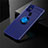 Custodia Silicone Ultra Sottile Morbida Cover con Magnetico Anello Supporto per OnePlus Nord N10 5G Blu