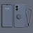 Custodia Silicone Ultra Sottile Morbida Cover con Magnetico Anello Supporto per OnePlus Nord N300 5G Grigio Lavanda