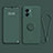 Custodia Silicone Ultra Sottile Morbida Cover con Magnetico Anello Supporto per OnePlus Nord N300 5G Verde