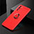 Custodia Silicone Ultra Sottile Morbida Cover con Magnetico Anello Supporto per OnePlus Nord Rosso