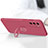 Custodia Silicone Ultra Sottile Morbida Cover con Magnetico Anello Supporto per Oppo A55S 5G