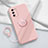 Custodia Silicone Ultra Sottile Morbida Cover con Magnetico Anello Supporto per Oppo A55S 5G