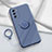 Custodia Silicone Ultra Sottile Morbida Cover con Magnetico Anello Supporto per Oppo A56 5G Grigio Lavanda