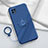 Custodia Silicone Ultra Sottile Morbida Cover con Magnetico Anello Supporto per Oppo A72 5G Blu