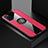 Custodia Silicone Ultra Sottile Morbida Cover con Magnetico Anello Supporto per Oppo A72 Rosa Caldo
