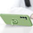 Custodia Silicone Ultra Sottile Morbida Cover con Magnetico Anello Supporto per Oppo Find X3 Lite 5G