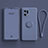 Custodia Silicone Ultra Sottile Morbida Cover con Magnetico Anello Supporto per Oppo Find X5 5G Grigio Lavanda