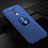 Custodia Silicone Ultra Sottile Morbida Cover con Magnetico Anello Supporto per Oppo Realme X Blu