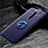 Custodia Silicone Ultra Sottile Morbida Cover con Magnetico Anello Supporto per Oppo Reno2 Z Blu