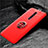 Custodia Silicone Ultra Sottile Morbida Cover con Magnetico Anello Supporto per Oppo Reno2 Z Rosso