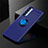 Custodia Silicone Ultra Sottile Morbida Cover con Magnetico Anello Supporto per Oppo Reno4 Pro 4G Blu
