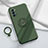 Custodia Silicone Ultra Sottile Morbida Cover con Magnetico Anello Supporto per Oppo Reno4 Pro 5G Verde