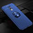 Custodia Silicone Ultra Sottile Morbida Cover con Magnetico Anello Supporto per Realme X Blu