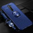 Custodia Silicone Ultra Sottile Morbida Cover con Magnetico Anello Supporto per Realme X2 Pro Blu