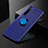 Custodia Silicone Ultra Sottile Morbida Cover con Magnetico Anello Supporto per Realme X3 Blu