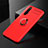 Custodia Silicone Ultra Sottile Morbida Cover con Magnetico Anello Supporto per Realme X3 Rosso